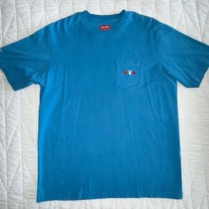 Supreme Playboy Pocket‎ Tee, Bright Royal Blue,